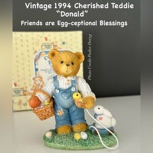 Vintage 1994 Cherished Teddies Donald Figurine